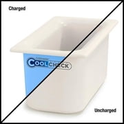 Carlisle CM1102C1402 Coldmaster CoolCheck 1/3 Size White Cold ABS Plastic Food Pan - 6" Deep