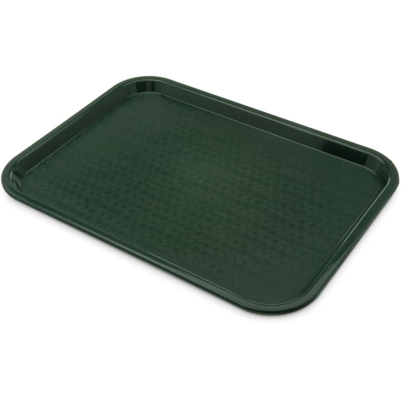 Carlisle CT121608 Caf Standard Cafeteria / Fast Food Tray, 12" x 16", Forest Green