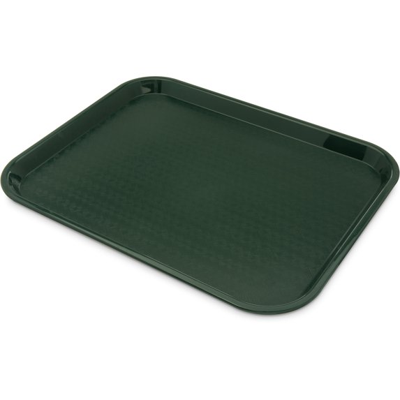 Carlisle CT141808 Café Standard Cafeteria / Fast Food Tray, 14" x 18", Forest Green