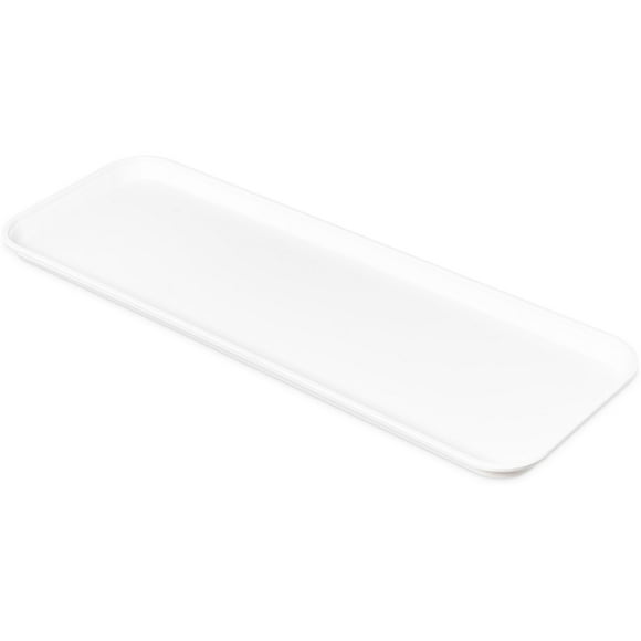 Carlisle Fiberglass Market Tray 8 3/4" x 25 1/2" x 1 1/8", Pearl White