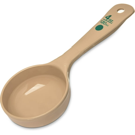 Carlisle FoodService Products Short Handle Portion Control Spoon 4 Ounces Beige C40