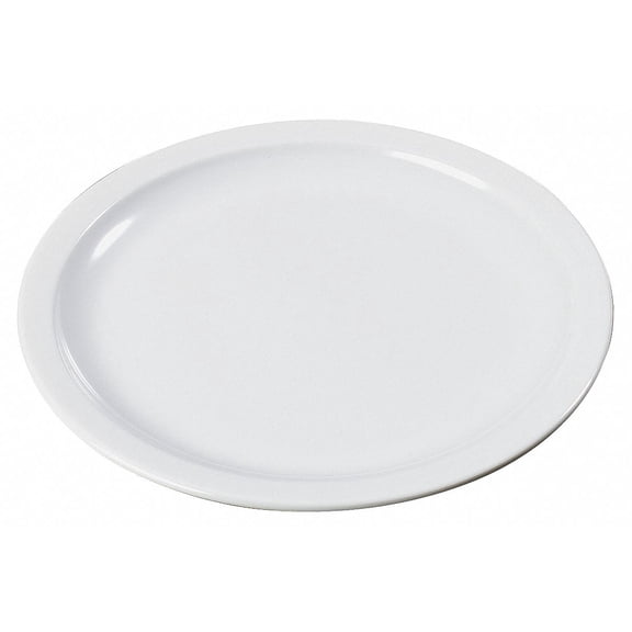 Carlisle Dinner Plate, 9 In, White, PK48 White  Melamine  KL20002