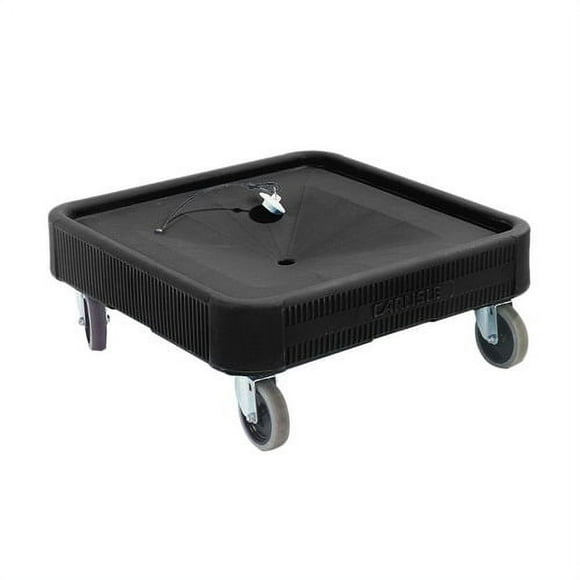 Carlisle OptiClean E-Z Glid Warewashing Rack Dolly Black, 22.5" Length x 22.5" Width x 8" Height, Polypropylene | 1 Each