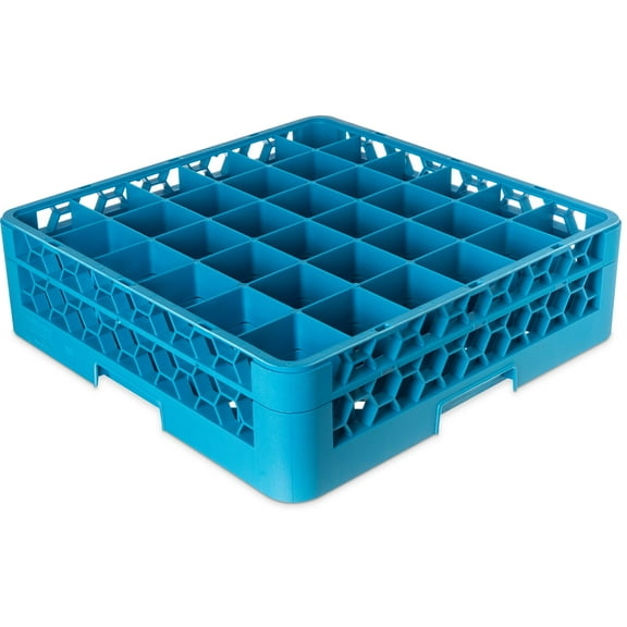Carlisle RG36-114 OptiClean Blue 36-Compartment Glass Rack