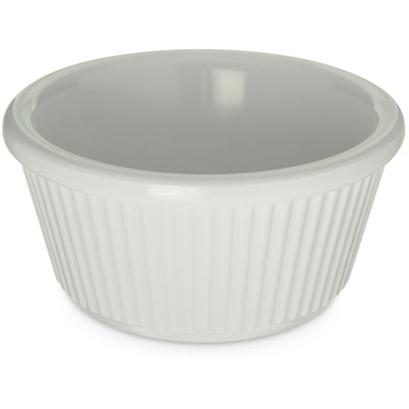 Carlisle S29302 White Fluted 3 Oz. Melamine Ramekin - 48 / CS
