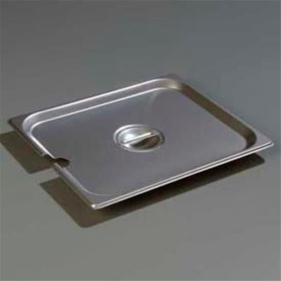 Carlisle Sanitary Maintenance B638017 607120CS - Durapan One Half-Size Slotted Cover - 10.375 x 12.75 in. - Silver