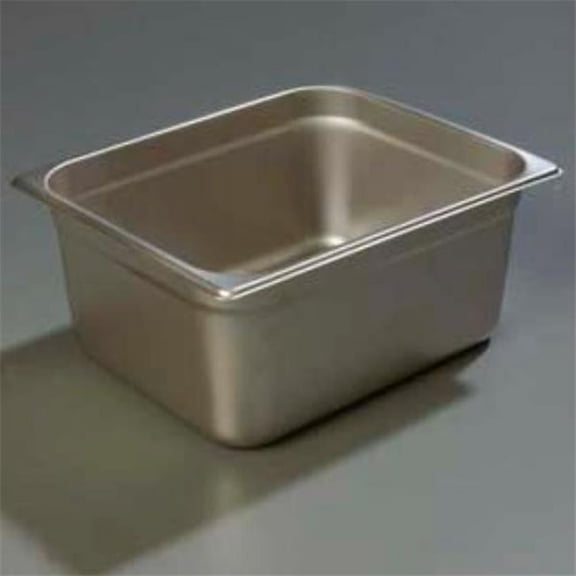 Carlisle Sanitary Maintenance B637271 607126 - Durapan Light Gauge One-Half Size Pan - 10.375 x 12.75 x 6 in. - Silver