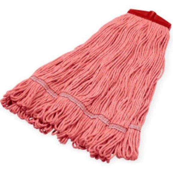 Carlisle Sanitary Maintenance B3127964 High Grade Looped End Mop with ACME Thread Connection, Red