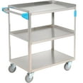 thumbnail image 1 of Carlisle Stainless Steel Utility Transportation Cart, 300 Lb. Cap., 3 Shelf, 18x27, 1 of 2