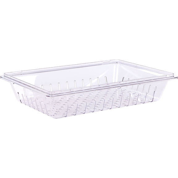 18 in. x 26 in. StorPlus Polycarbonate Plastic Food Storage Container Colander - Clear