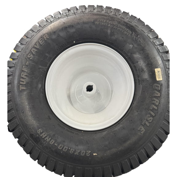 Carlisle Turf Saver Lawn & Garden Tire - 20X8-8NHS with RIM Durable Tread Black