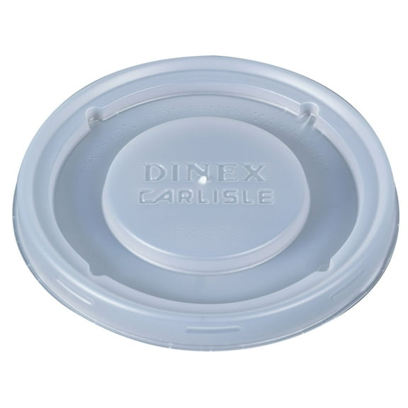 Carlisle Turnbury Disposable Flat Round Cup Lid Translucent, Polystyrene | 1500/Case