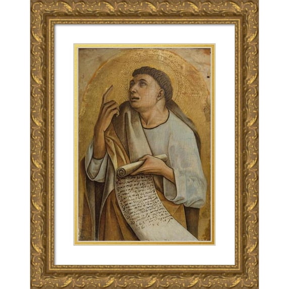 Carlo Crivelli 14x18 Gold Ornate Wood Frame and Double Matted Museum Art Print Titled - An Apostle (ca. 1471-73)
