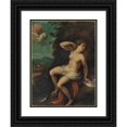 thumbnail image 1 of Carlo Francesco Nuvolone 12x14 Black Ornate Wood Framed Double Matted Museum Art Print Titled: Andromeda, 1 of 5