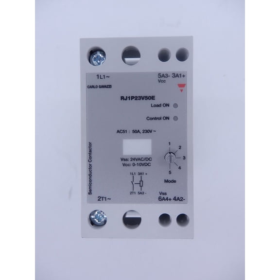 Carlo Gavazzi Semiconductor Contactor Industrial Relay 50A 230V RJ1P23V50E
