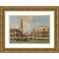 thumbnail image 1 of Carlo Grubacs 24x18 Gold Ornate Framed and Double Matted Museum Art Print Titled - View of the Piazzetta Di San Marco, Venice, 1 of 4