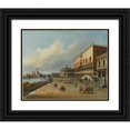 thumbnail image 1 of Carlo Grubacs 24x20 Black Ornate Framed Double Matted Museum Art Print Titled: Venice, in View of the Riva of Schiavoni Looking Towards the Dogana and Santa Maria Della Salute, 1 of 5
