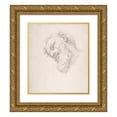 thumbnail image 1 of Carlo Maratti 15x17 Gold Ornate Wood Frame and Double Matted Museum Art Print Titled - Study for a Head of a Man (1625-1713), 1 of 4
