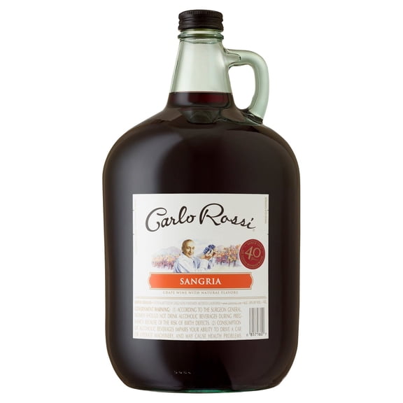 Carlo Rossi Red Sangria Red Wine, California, 4L Glass Bottle, 10% ABV