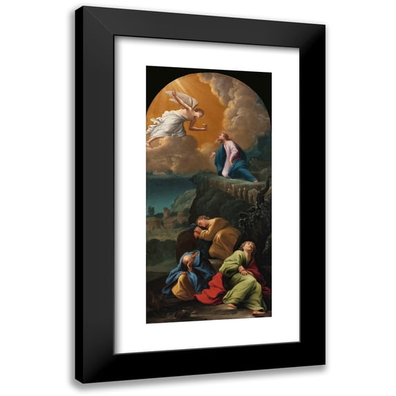 Carlo Saraceni 13x24 Black Modern Framed Museum Art Print Titled - The Agony in the Garden