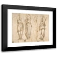 thumbnail image 1 of Carlo Urbino 18x15 Black Modern Framed Museum Art Print Titled - Four Canephori (1510-85), 1 of 5