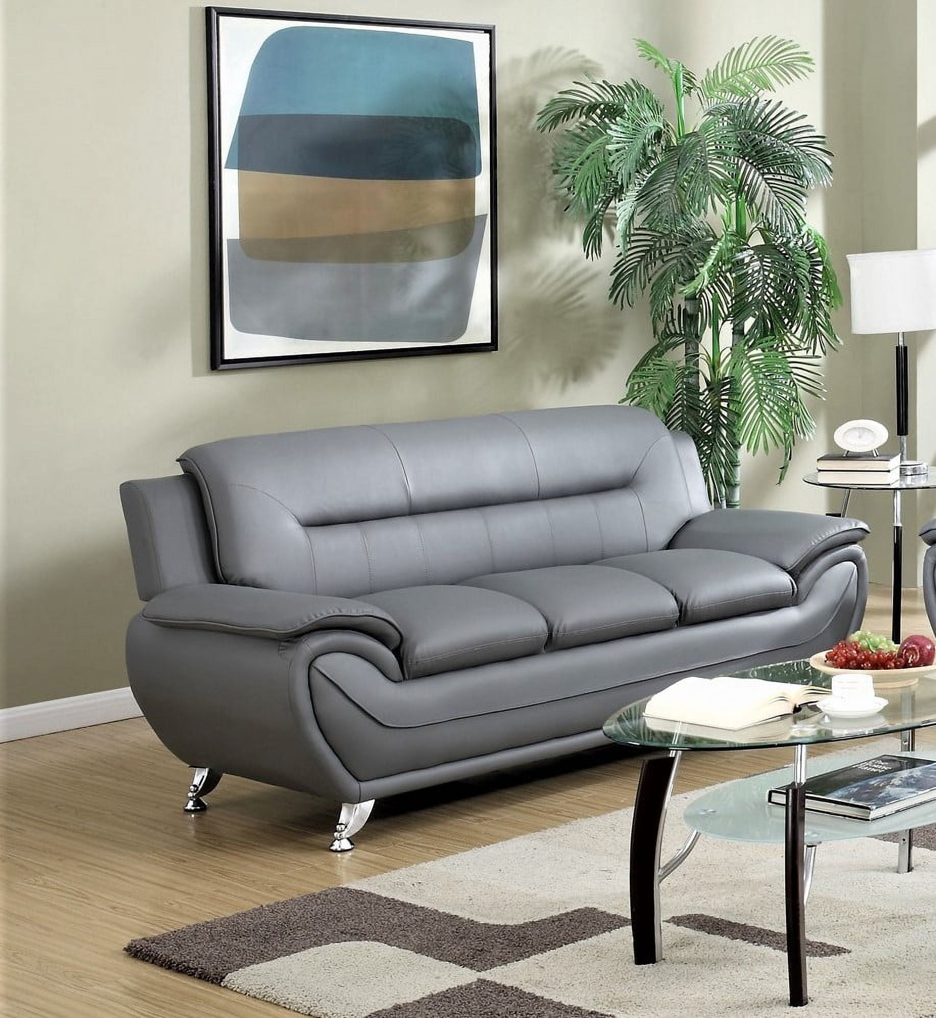 Carlock 79.2'' Faux Leather Pillow Top Arm Sofa
