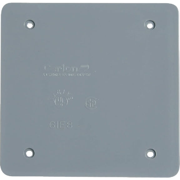Carlon 2-Gang Square Blank Cover - Single Pack
