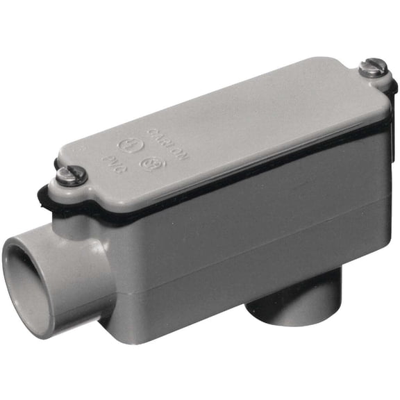 ABB Carlon 3 In. PVC LB Conduit Body E986L Indoor & Outdoor Use, NEC-Compliant