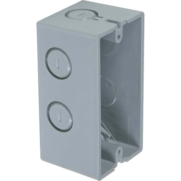 Thomas & Betts Handy Box Single Gang Adjustable Electrical Box - UL Listed, Gray, PVC, 12 cu