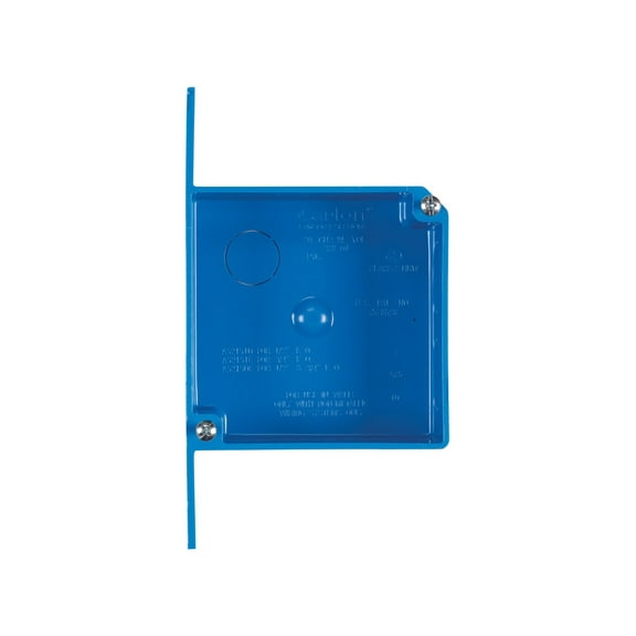 Carlon 6 in. H Square 2 Gang Outlet Box 3/4 in. Blue PVC