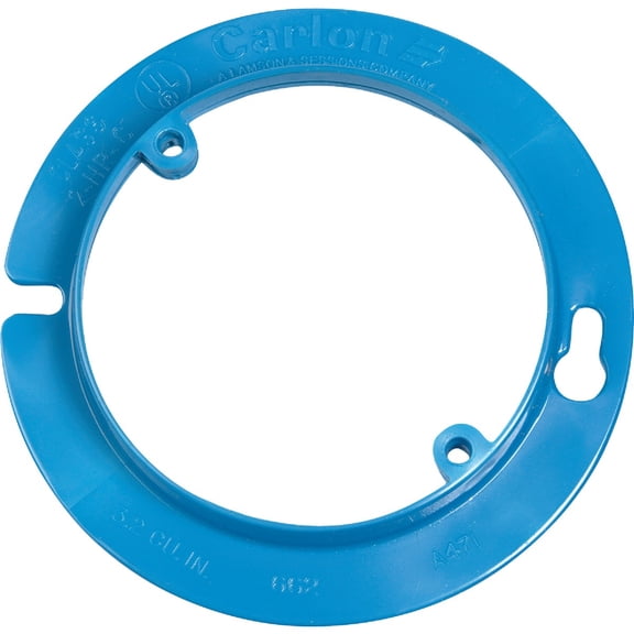 Carlon A471 Outlet Box Plaster Ring, Round, Raised, 4-Inch Diameter, Blue