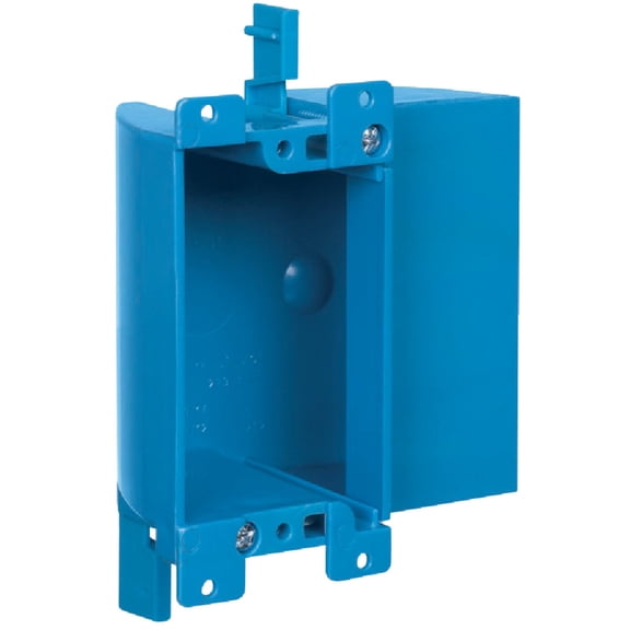 Thomas & Betts Work Outlet Box Single Gang Blue - PVC, Old Work - 1 Gang, 3.64 x 4.07 x 2 In