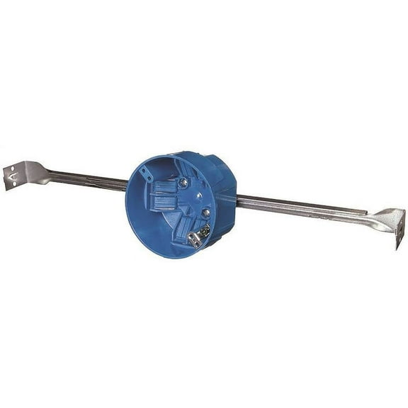 Carlon B620KR-UPC Ceiling Box, 4 in W, 4 in D, 2-1/4 in H, 1 -Gang, Polycarbonate, Blue