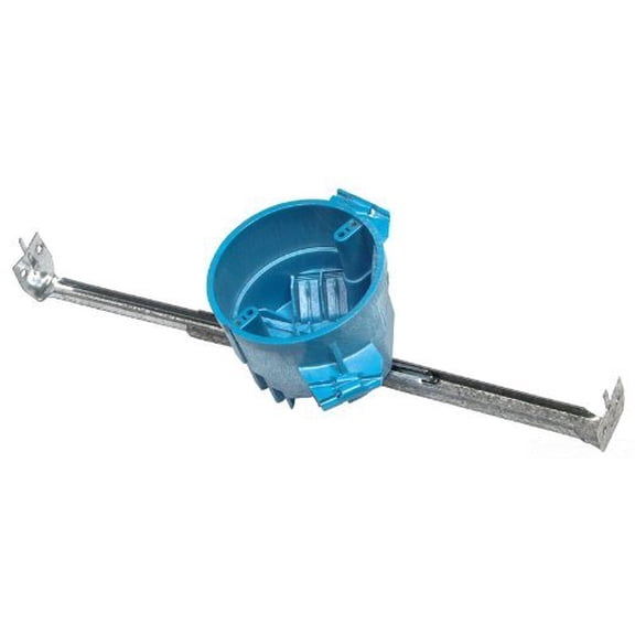 Thomas & Betts Carlon Ceiling Fan Box SuperBlue New Work - Round, 4 In. x 3 In., Blue