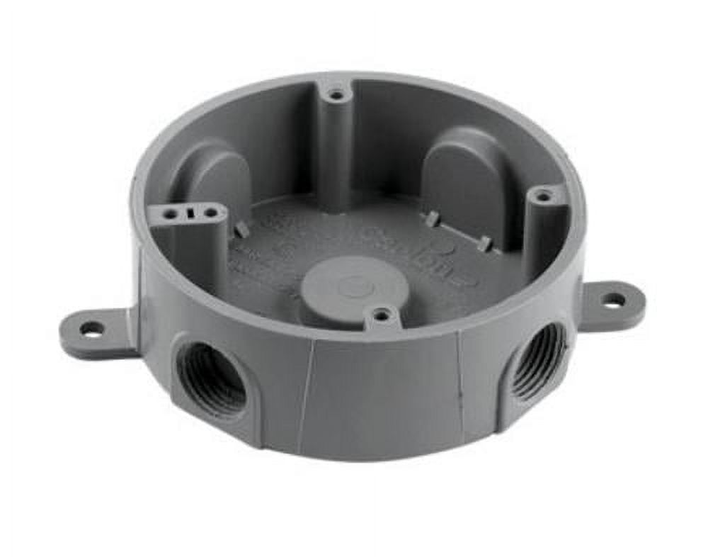 Carlon Carlon E365DR PVC Round Outdoor Junction Box, 1/2"
