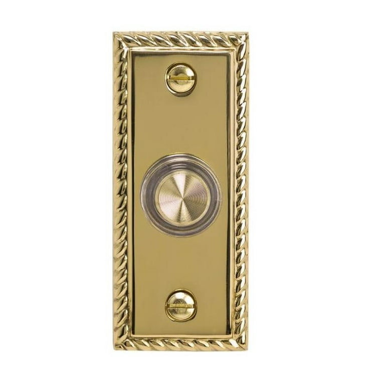 Streamline Deco Doorbell Button in Polished Brass