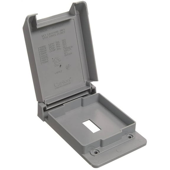 THOMAS & BETTS Electrical PVC Switch Cover- Single Gang, Weatherproof when closed E98SSCN-CAR