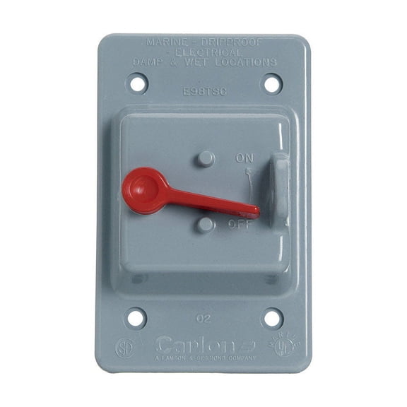 Carlon Lamson & Sessons E98TSCN-CAR Single Gang Weatherproof Toggle Box Cover