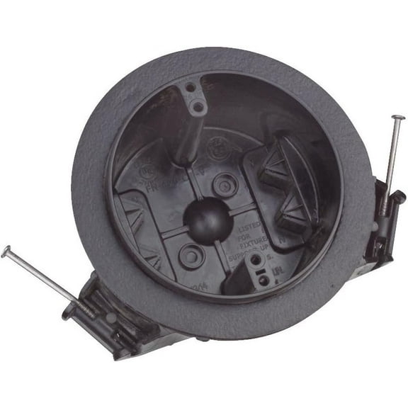 Thomas & Betts Ceiling Fan Fixture Box New Work Vapor-Tight - UL Approved - 4" Black