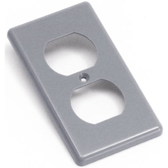 Steel City Duplex Outlet 4-1/4 In. x 2-5/16 In. Handy Box Cover HB1DP