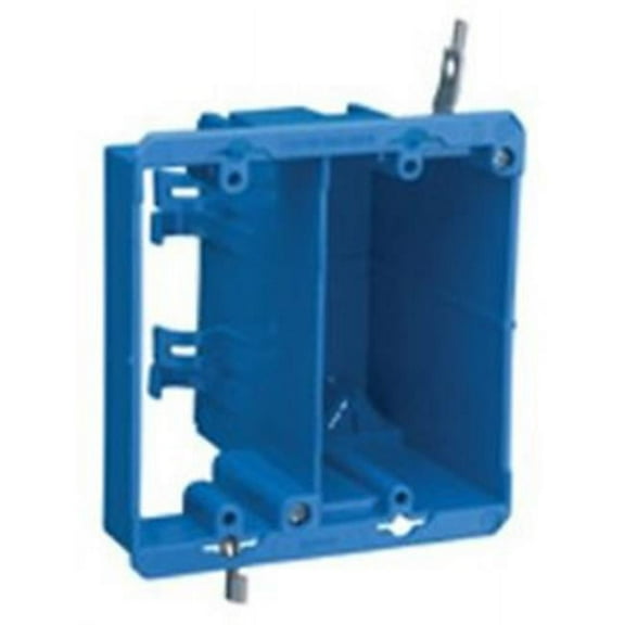 Carlon Lamson & Sessons E-18-4-DVR 4 in. 2 Gang PVC Dual Voltage Box, Blue