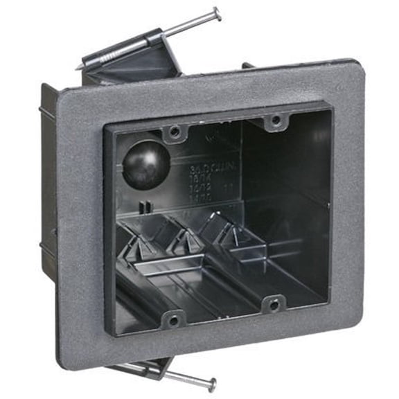 Carlon Non Metallic Electrical Box 36 Cu In 3-1/2 " Lx4 " Wx3-1/4 " D Polycarb 2 Gang Blk