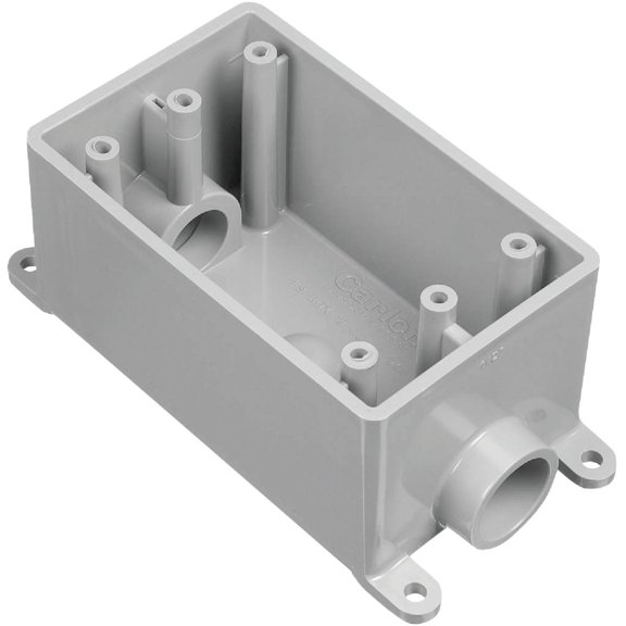 Carlon Rigid Non-Metallic Through Termination Wall Box - Pack of 2