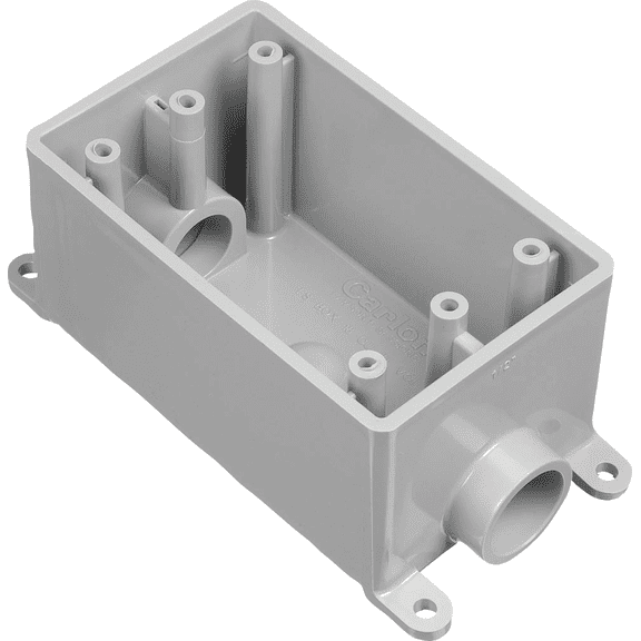 Carlon Rigid Non-Metallic Through Termination Wall Box - Pack of 4  Home & Garage Storage, Stackable Design