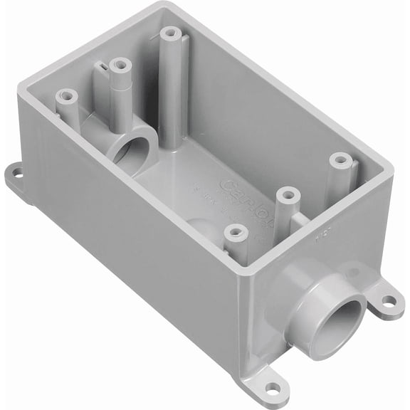 Carlon Rigid Non-Metallic Through Termination Wall Box - Single Pack  Home & Garage Storage, Stackable Design