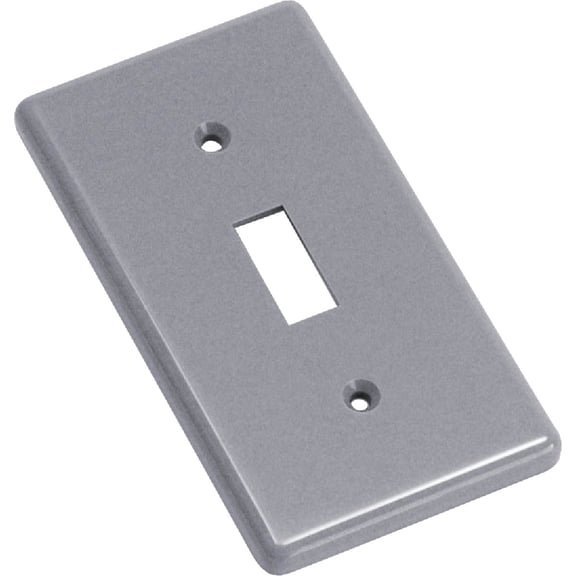 Carlon Single Toggle Switch Cover - Steel City Handy Box - 1 Gang, Gray