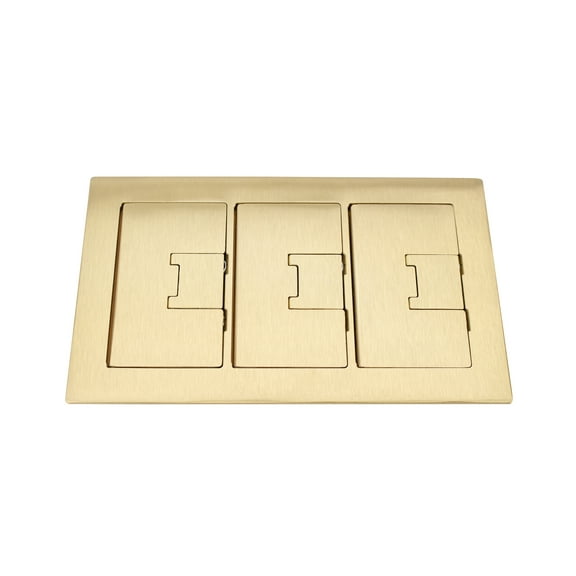 Carlon Thomas & Betts E9763BR Three Gang Cover Rectangular Floor Box, Brass