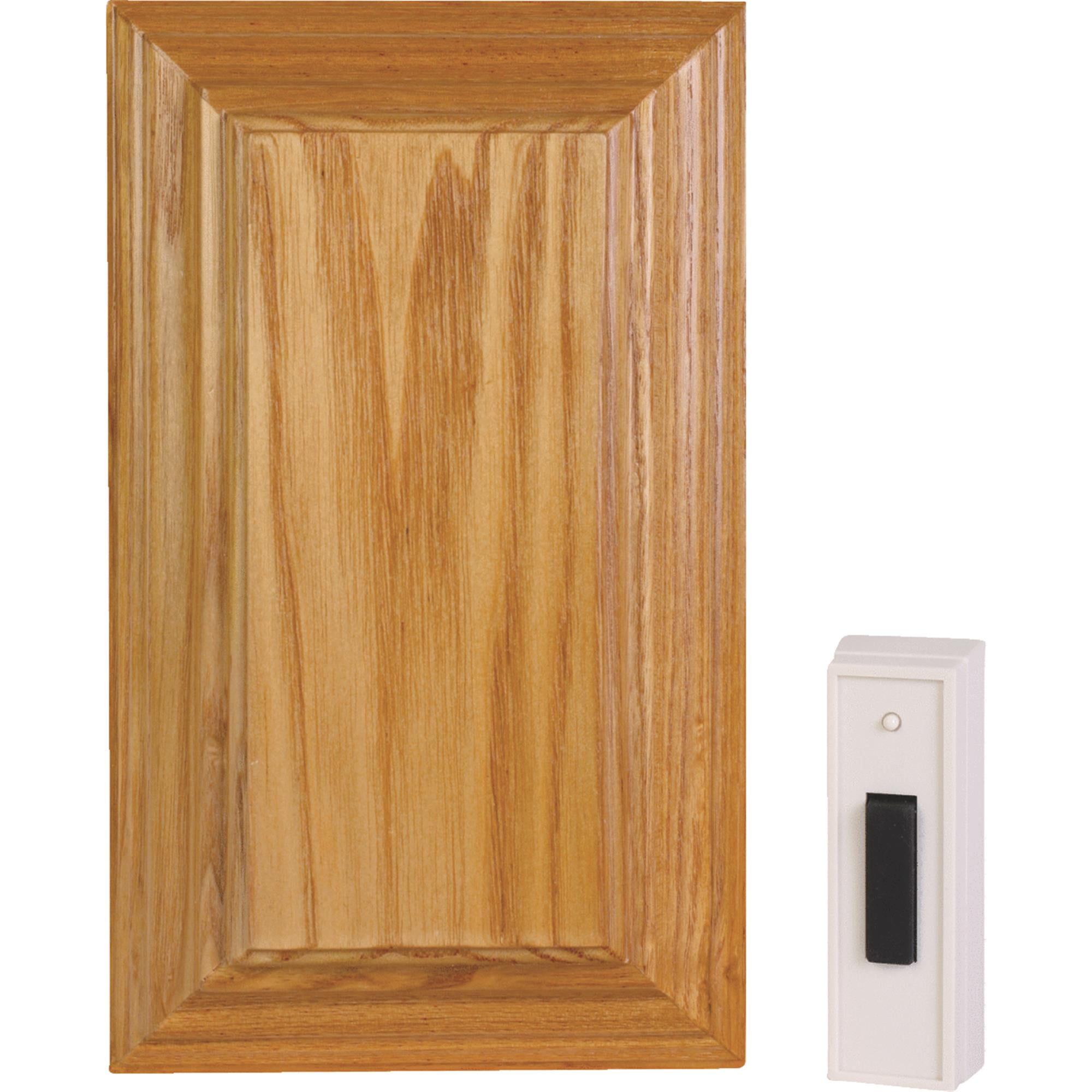 Carlon Wireless BatteryPowered Door Chime in Stained Oak Wireless