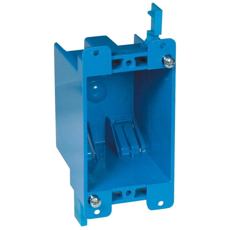 Carlon Zip Box Blue 14 cu. in., 1 Gang PVC Old Work Electrical Box
