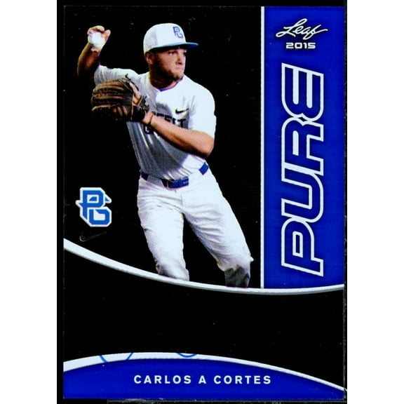 Carlos A Cortes Rookie Card 2015 Leaf Perfect Game Pure Autographs Blue #PPGCC1